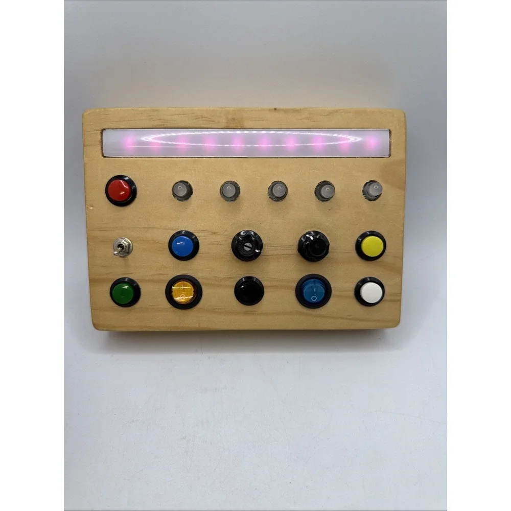 Montessori Busy Board Sensory Toy Lights Buttons‎ Knobs
